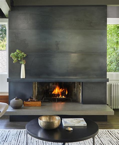 modern metal fireplace